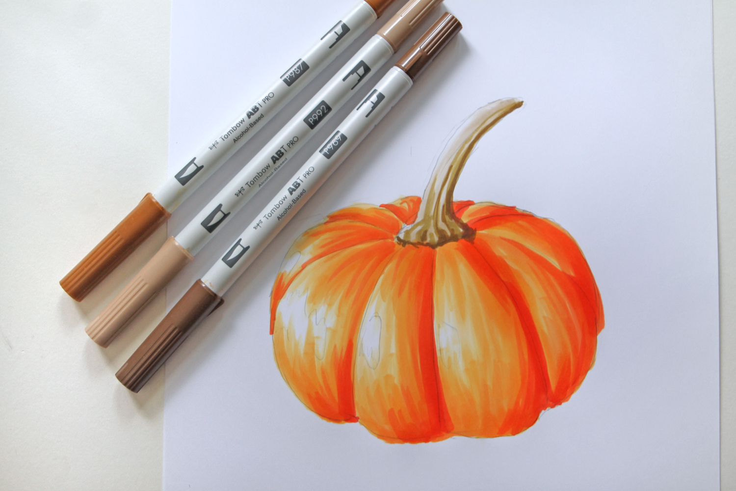 How to Draw a Realistic Pumpkin Tombow USA Blog