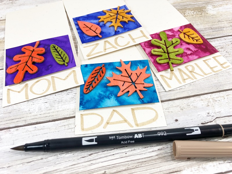 TOMBOW HAND LETTERED FUN FALL FOLIAGE PLACE CARDS CREATIVELY BETH