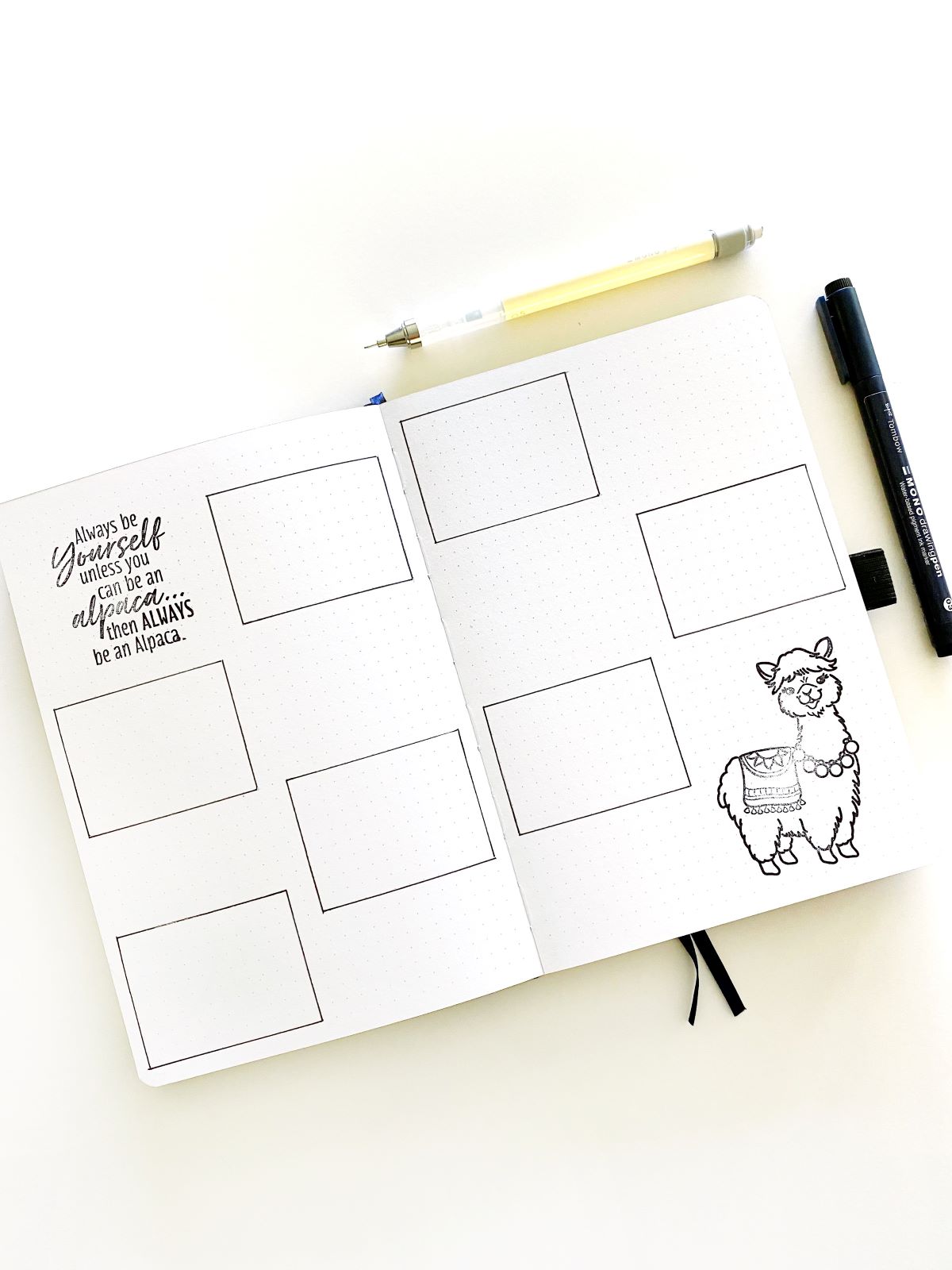 Create an Alpaca Bujo Spread - Mandy Faucher
