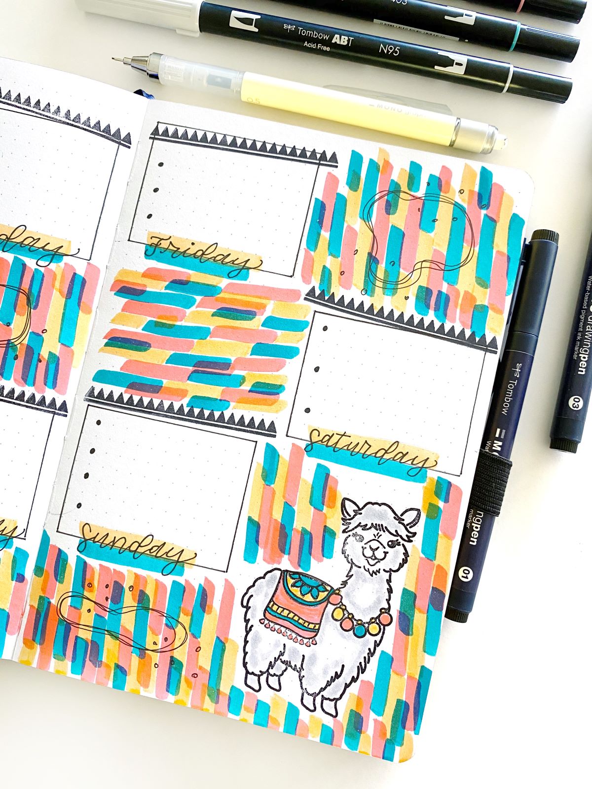 A5 Floral Bullet Journal Header Stickers - Sized for an A5 or large BUJO -  Perfect to easily create a gorgeous bujo spread - D121