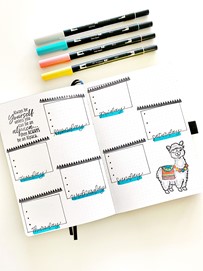 Create an Alpaca Bujo Spread - Mandy Faucher