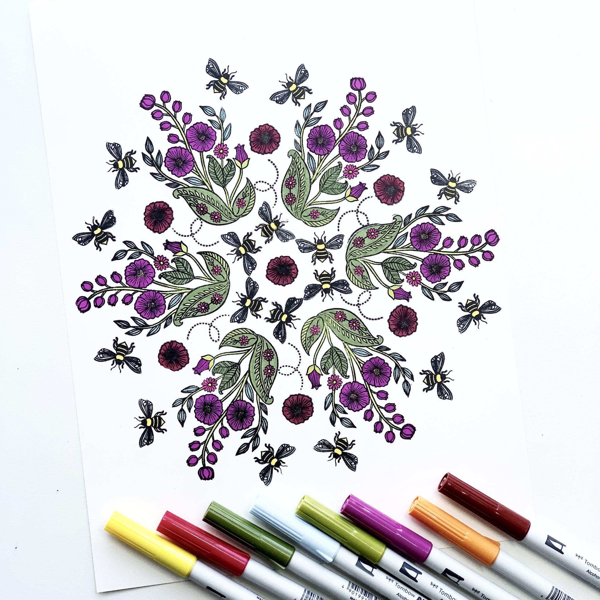 Mandala Drawing For Beginners - Tombow USA Blog