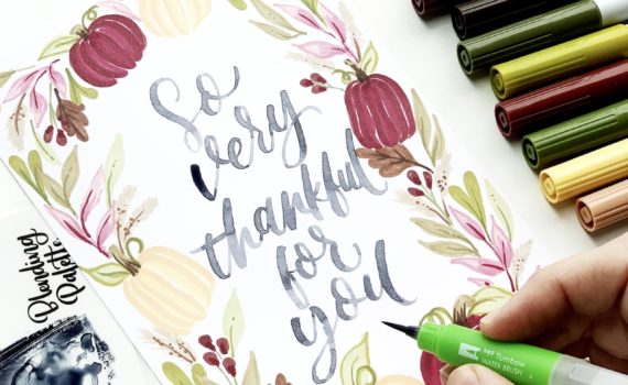 Galaxy Calligraphy Using the Colorless Blender - Tombow USA Blog