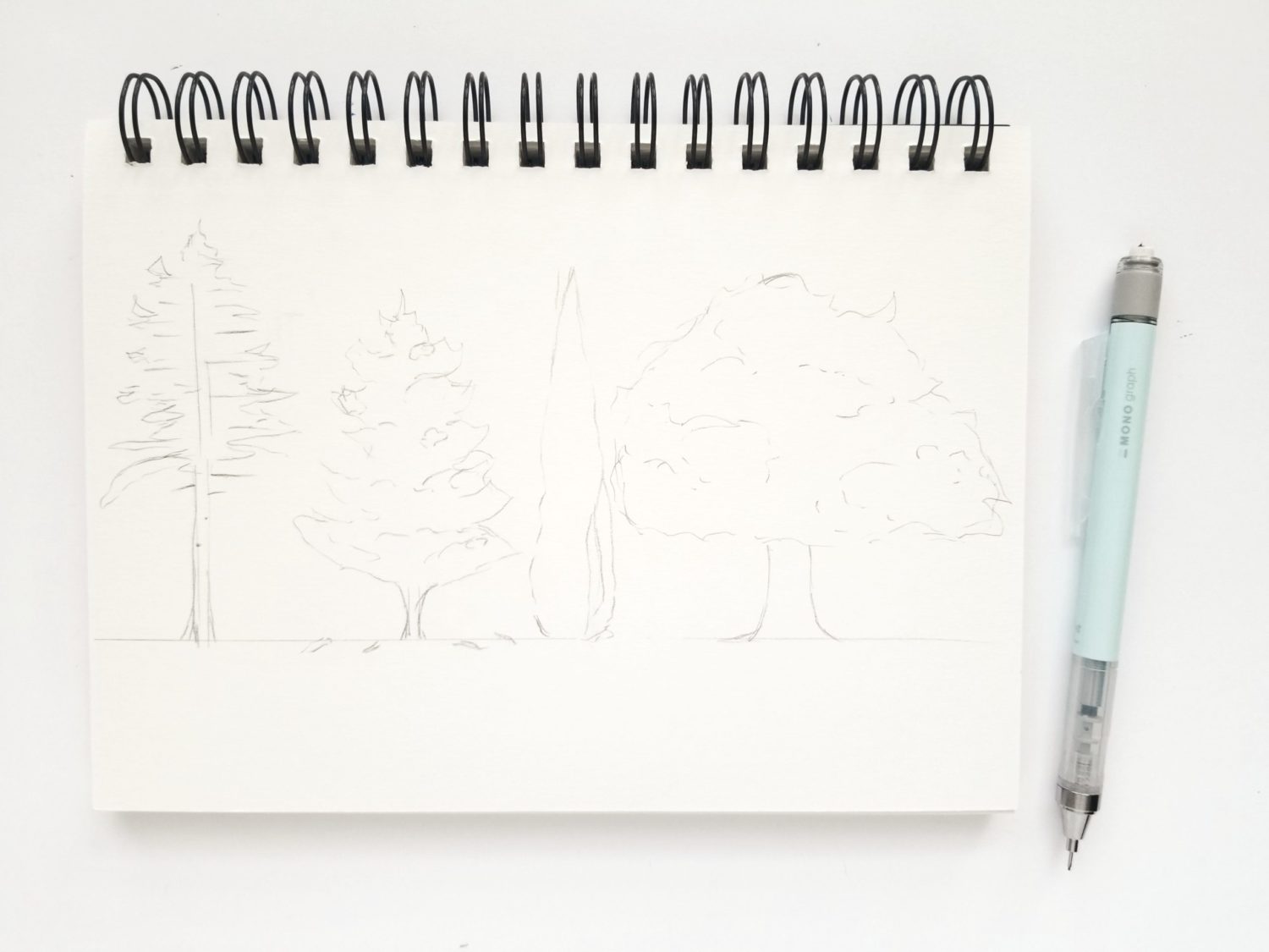 Easy Watercolor Trees with Tombow Dual Brush Pens ⋆ The Petite Planner