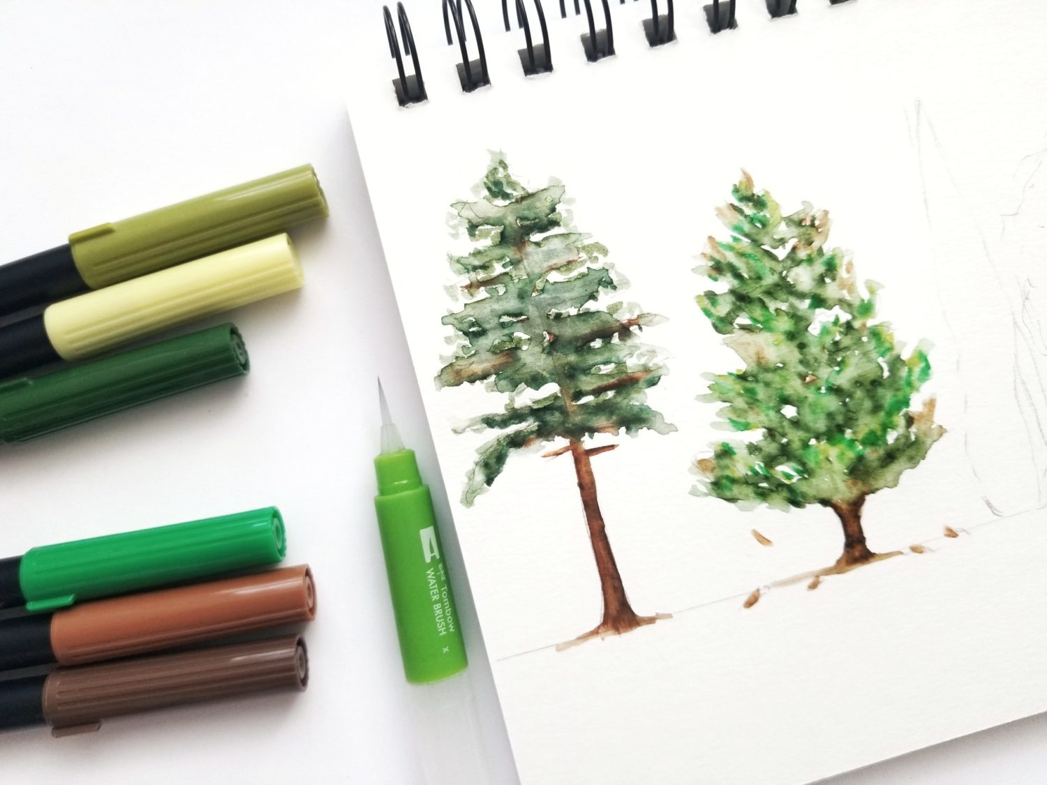 Easy Watercolor Trees in Five Steps - Grace Myhre