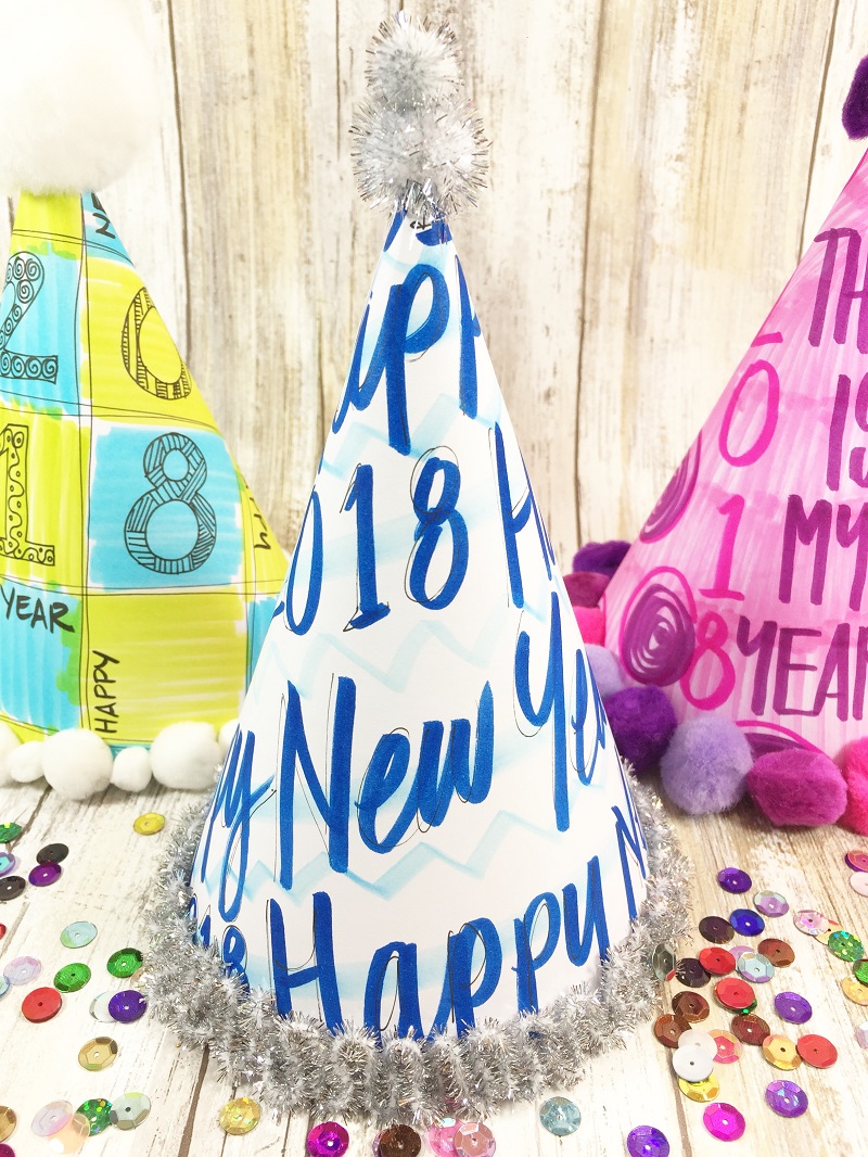 Create custom Party Hats for New Years Eve - Tombow USA Blog