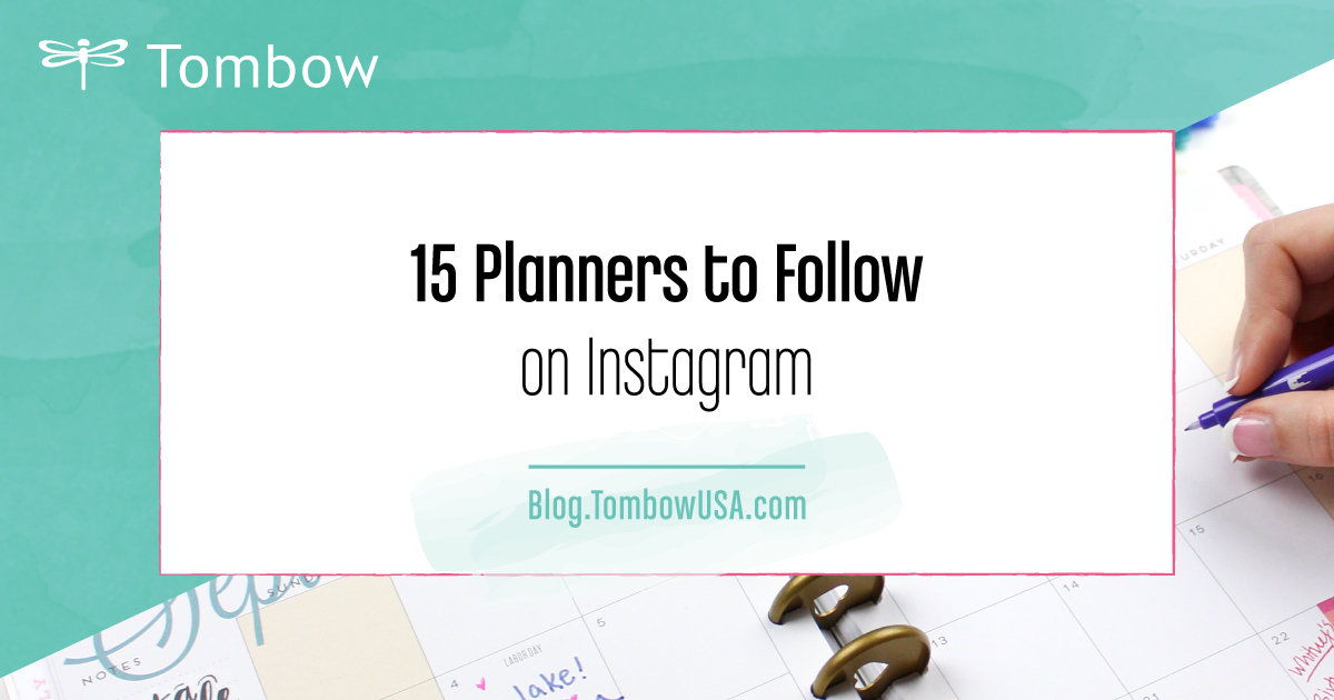 15 Planners to Follow on Instagram from @tombowusa | Read the full post at blog.tombowusa.com for some major planner and journaling inspiration!