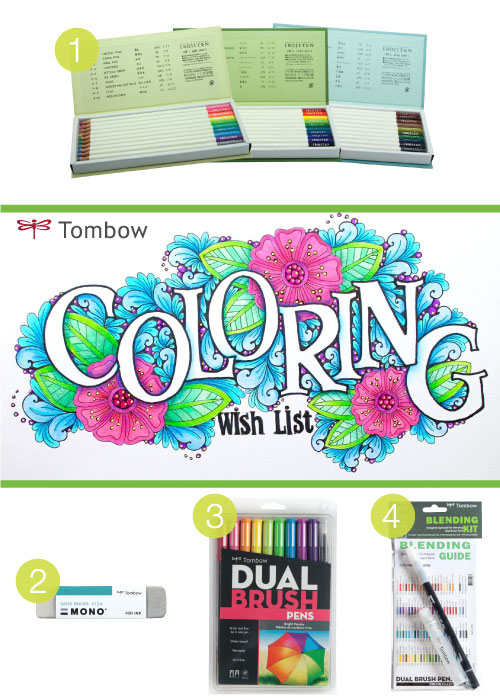 Adult coloring shopping guide/wish list - what you need to buy for the adult coloring addict on your holiday shopping list!