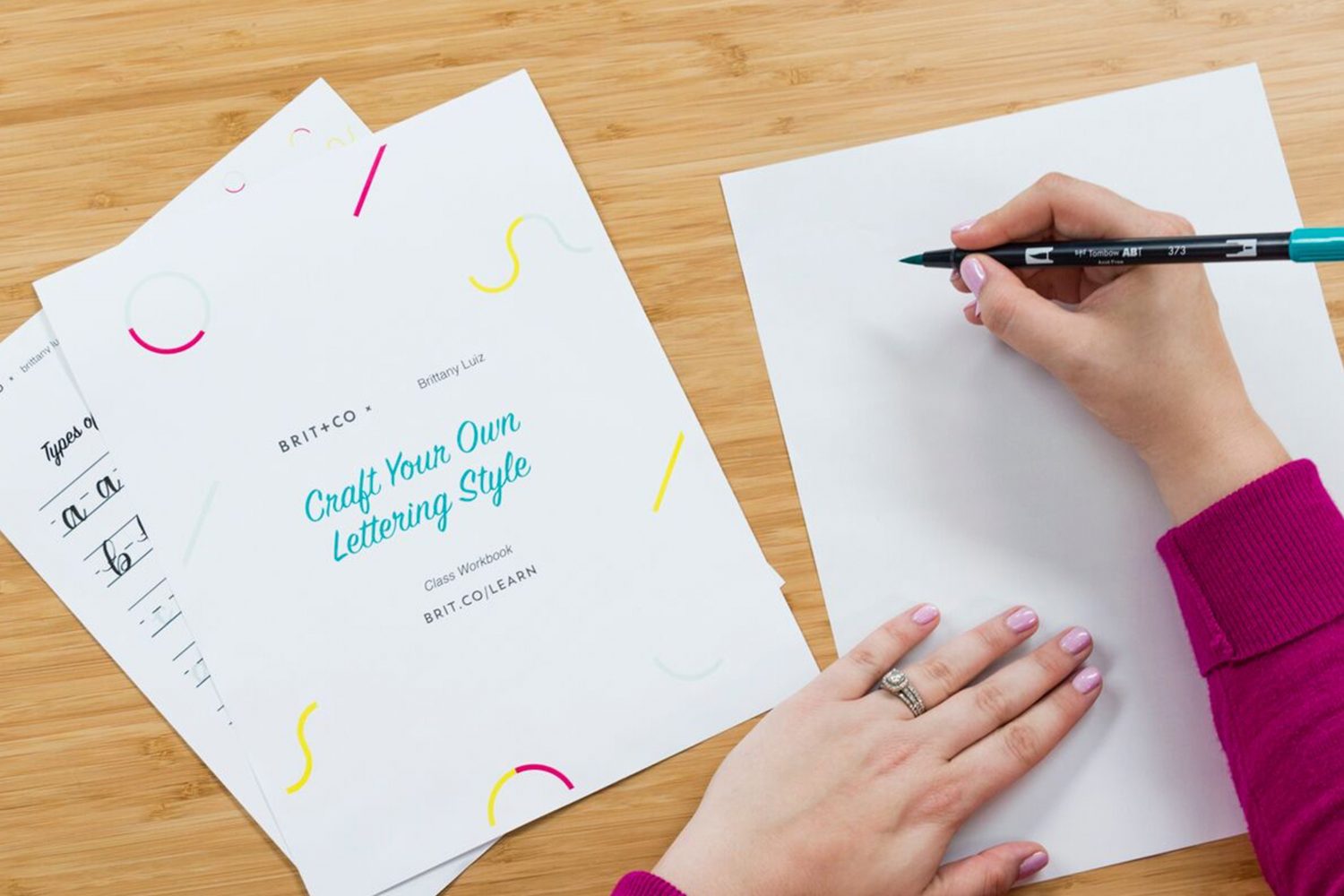 Take our new lettering class on @britandco today and learn how to craft your own lettering style!