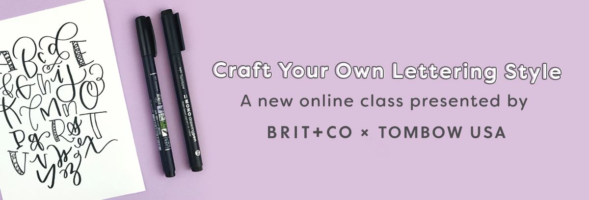 Take our new lettering class on @britandco today and learn how to craft your own lettering style!