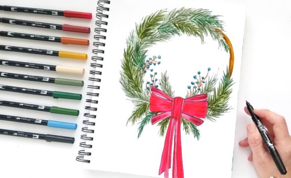 Paint with the Dynamic Duo, Dual Brush Pens and the MONO Twin Permanent Marker with @graceannestudio and @tombowusa!