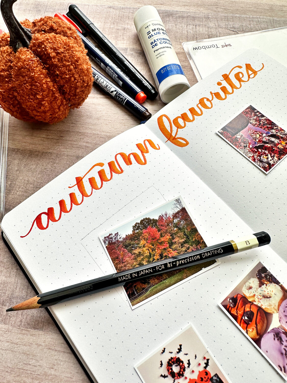 Journal about your Autumn Favorites using the Tombow Dual Brush Pens Pumpkin Spice set! #tombow#journaling