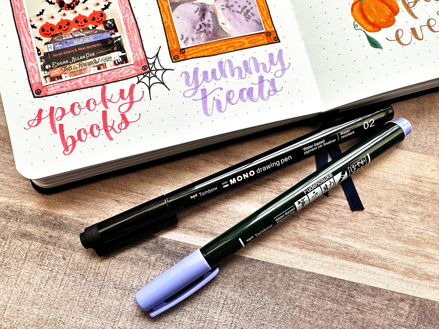 Use the Tombow MONO Drawing Pen to draw spiderwebs. #tombow