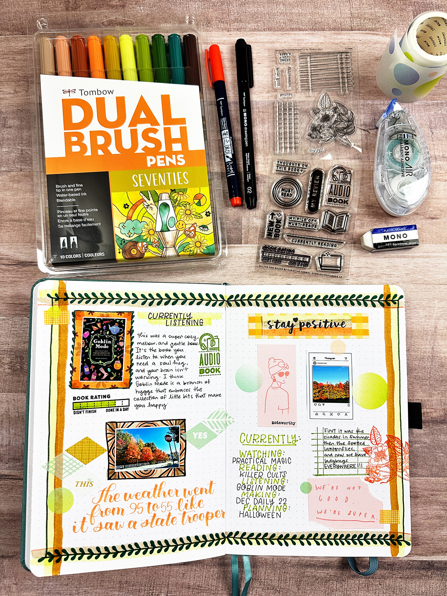 Don't be afraid to break out that new nice journal that you planned to hoard until next year. You don't need a date to begin like a planner. Joyful journaling can start today! #tombow #journaling