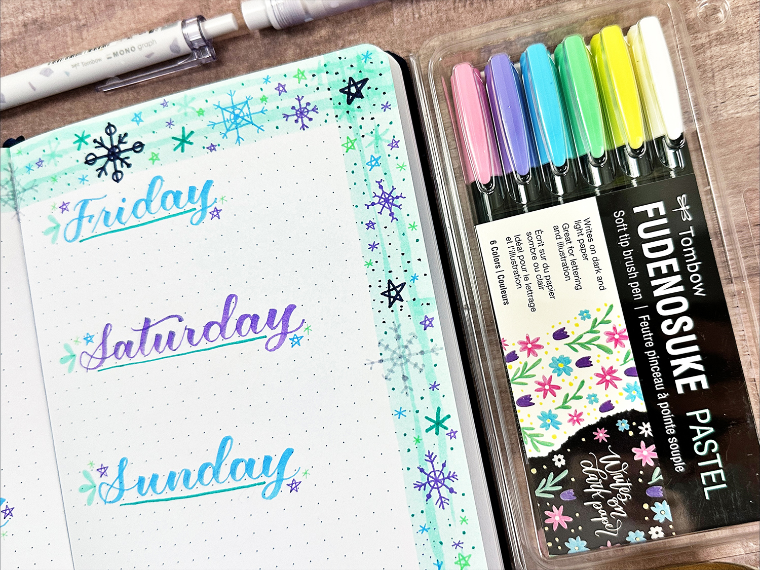 The Tombow Fudenosuke Brush Pen is perfect for lettering, but also great for doodling! #tombow #journaling