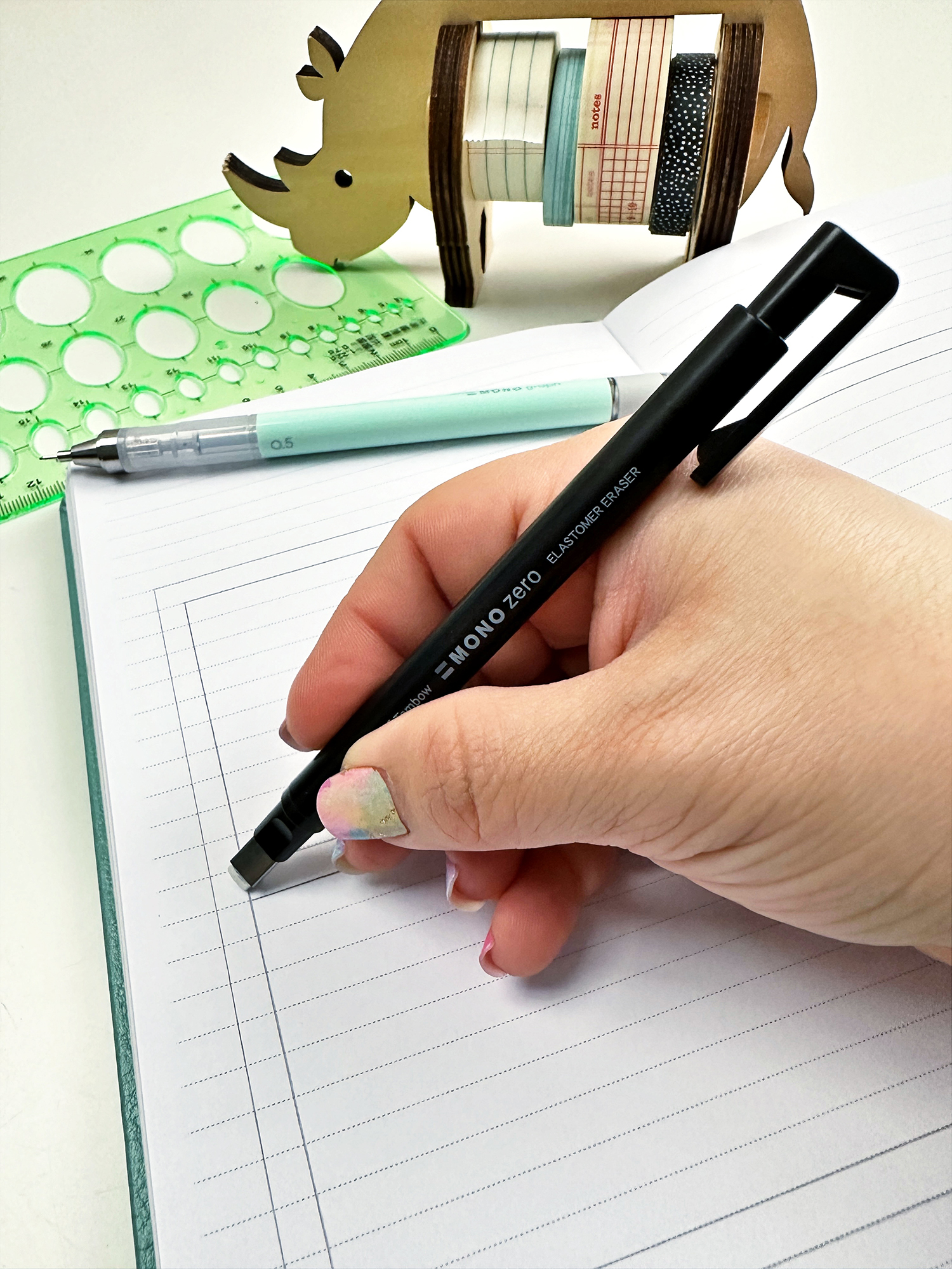 Use the Tombow MONO Zero Eraser to erase little mistakes and small corners. #tombow #readingjournal
