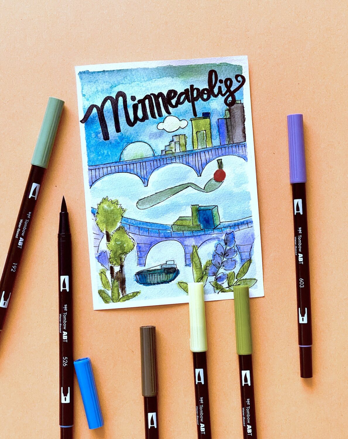 2024-05_Vintage_smithakatti_Dual Brush Pen 10 pack Landscapes_04
