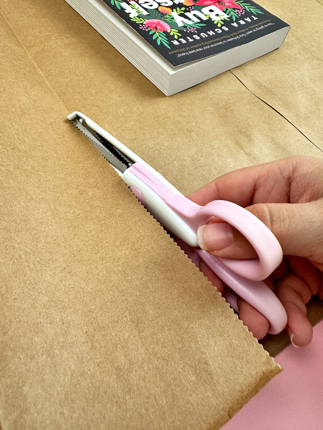 Use a paper bag instead of wrapping paper for a green alternative. #tombow #giftwrapping