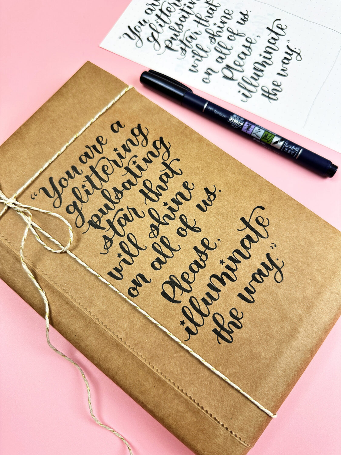 Always practice lettering on a scrap piece of paper before lettering on the final project. #tombow #lettering