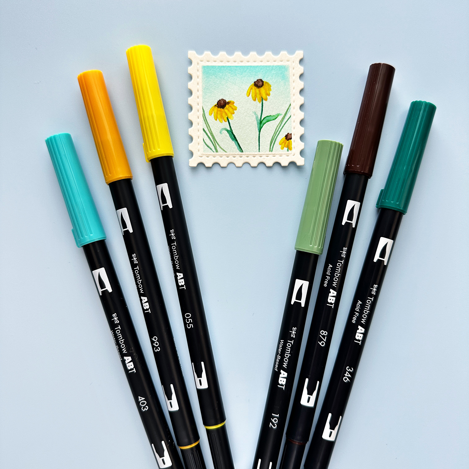 When creating art in 15 minutes, you should embrace imperfection. #tombow #watercolor