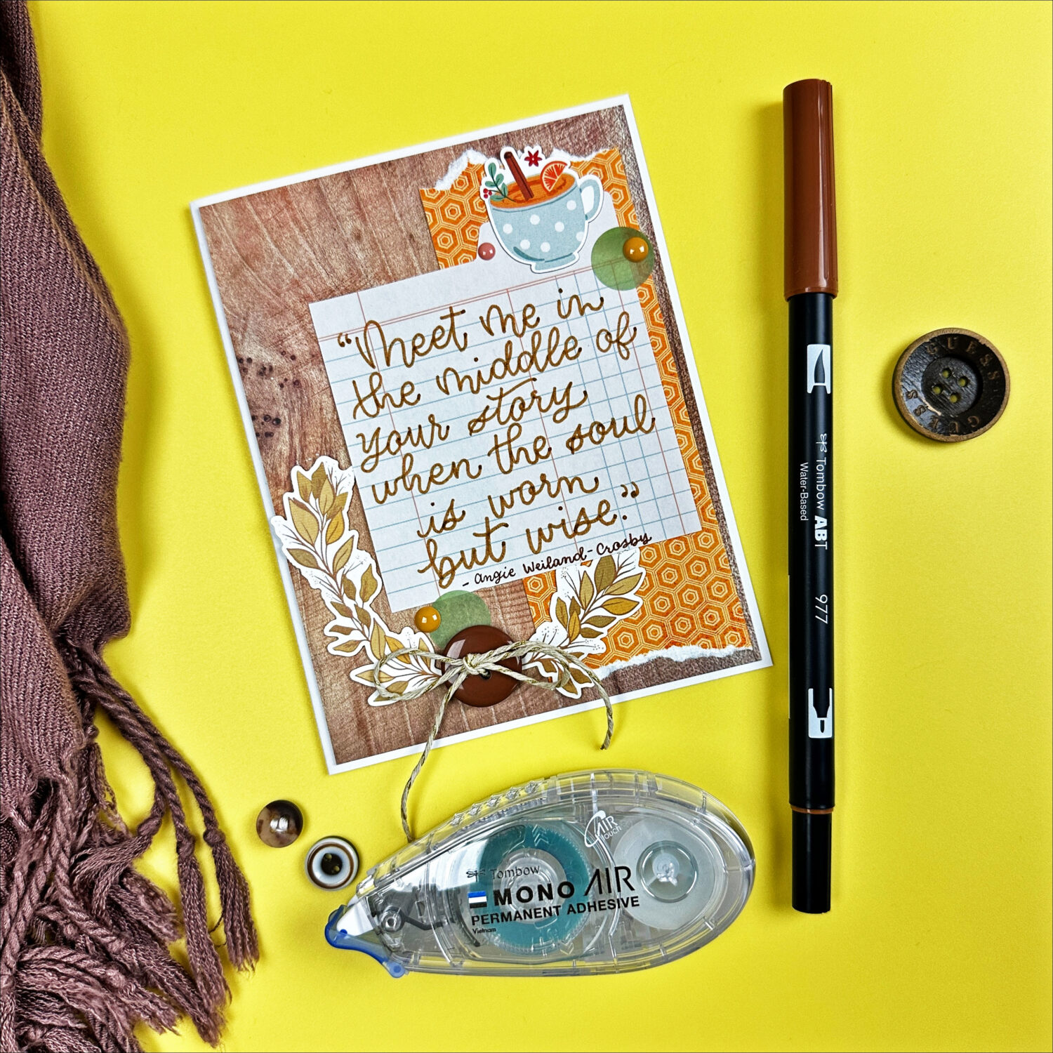 Make Fall inspired handmade cards using Tombow products! #tombow #handmadecards