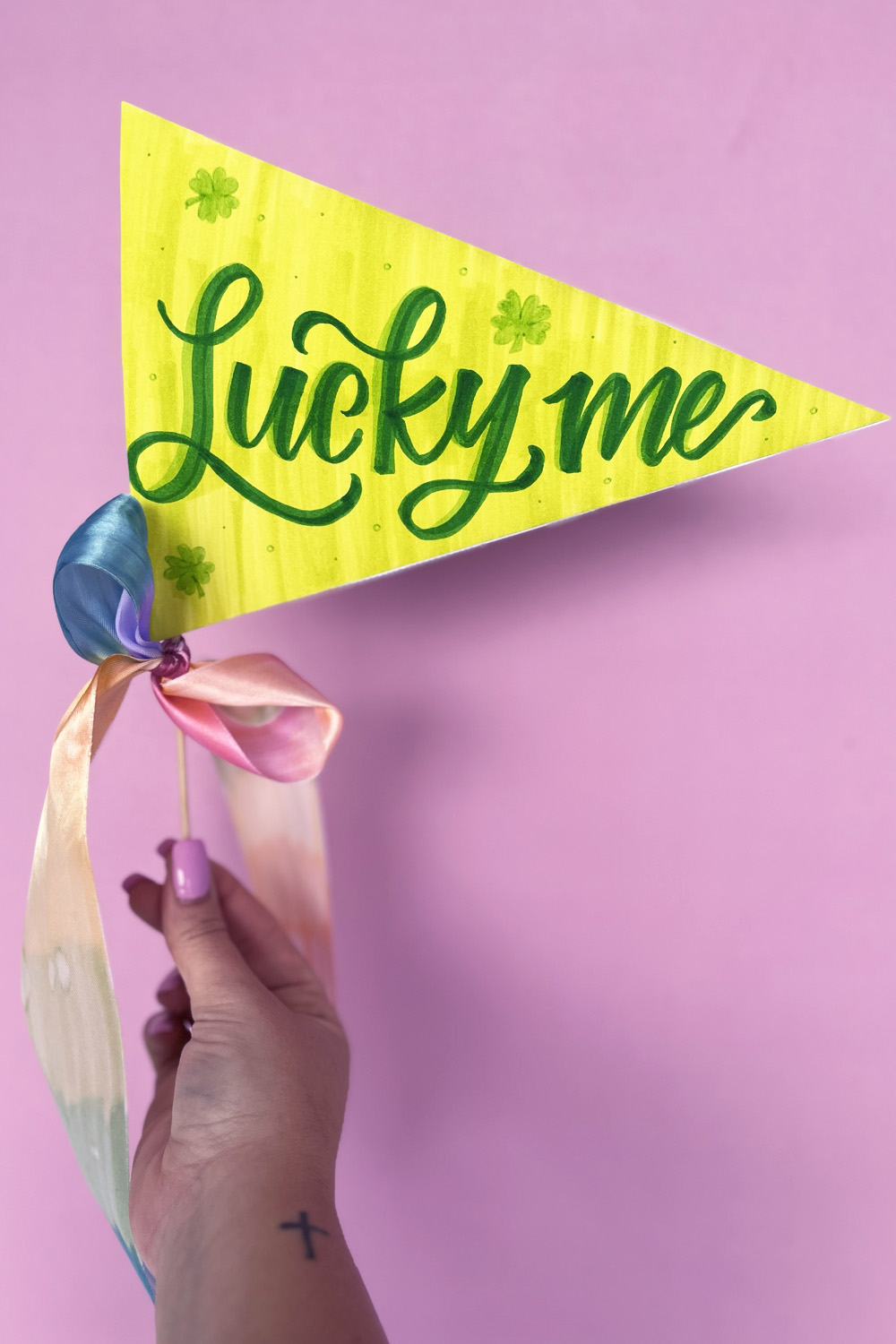 lucky me pennant flag