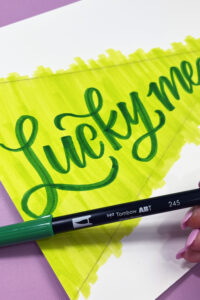 calligraphy with dual brush pen