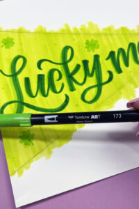 green tombow dual brush pen