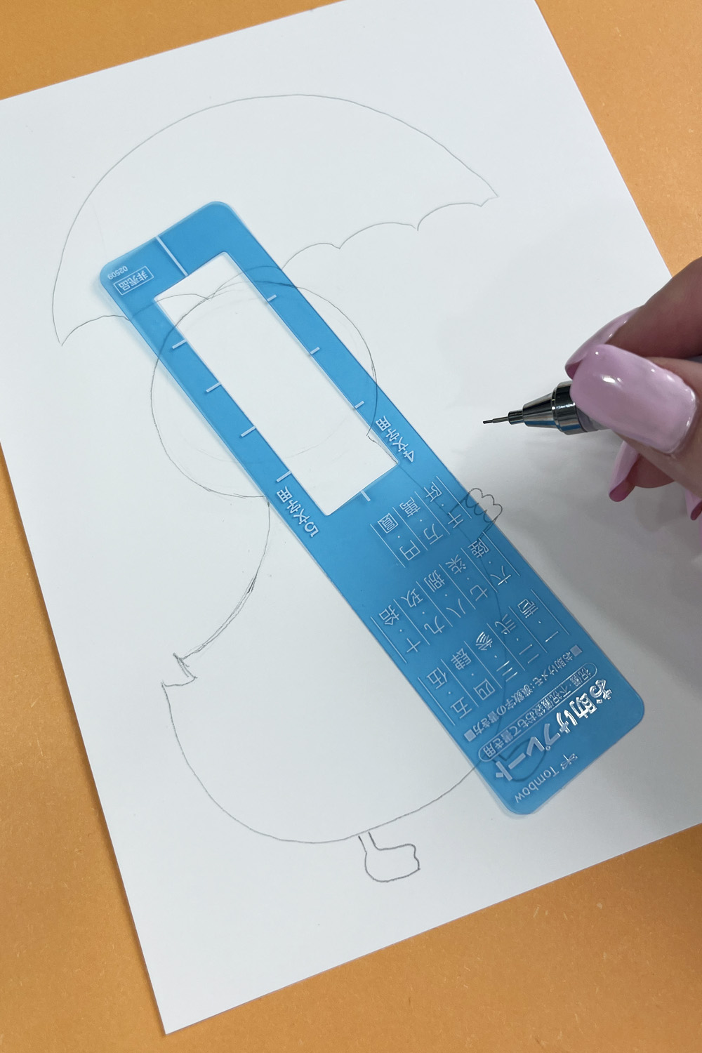 ruler on drawing