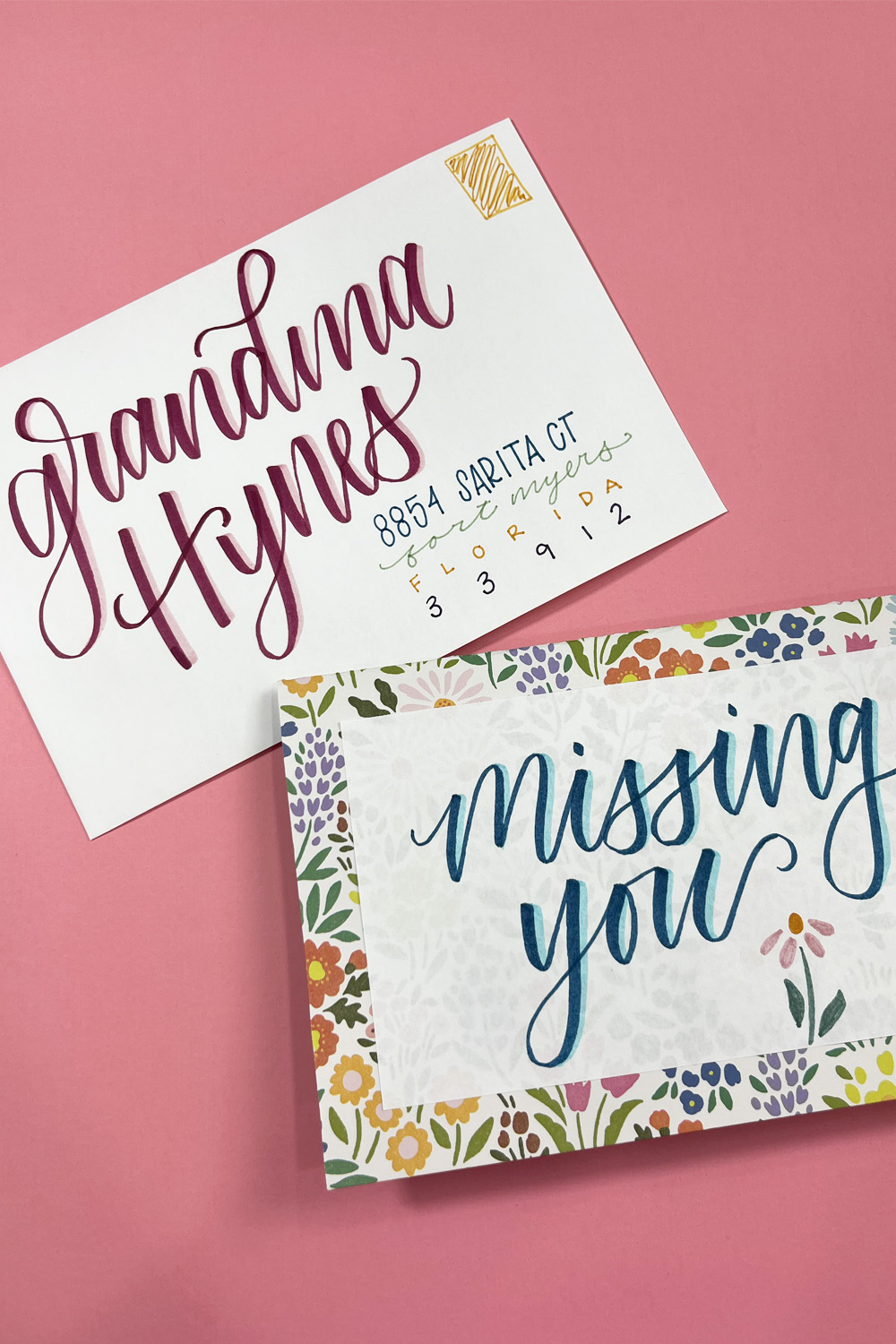 Envelope and card front