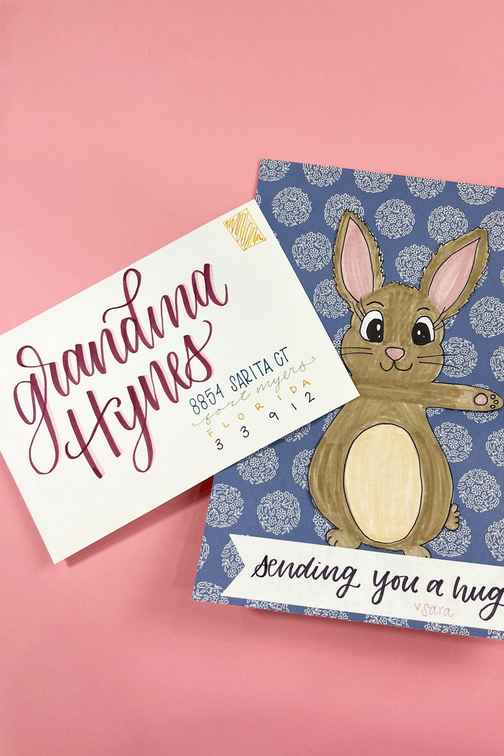 Envelope and inside of card