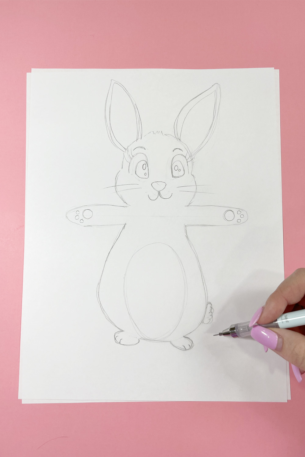 Bunny drawing with Tombow Graphic Mechanical Pencil