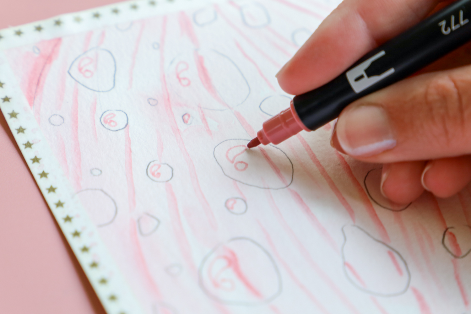 How To Draw Rain Drops with @tombowusa Dual Brush Pens