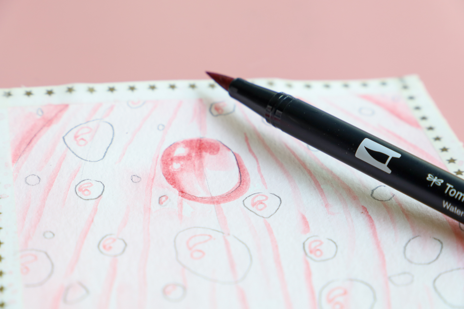 How To Draw Rain Drops with @tombowusa Dual Brush Pens