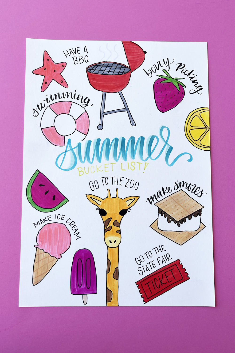 finished summer bucket list