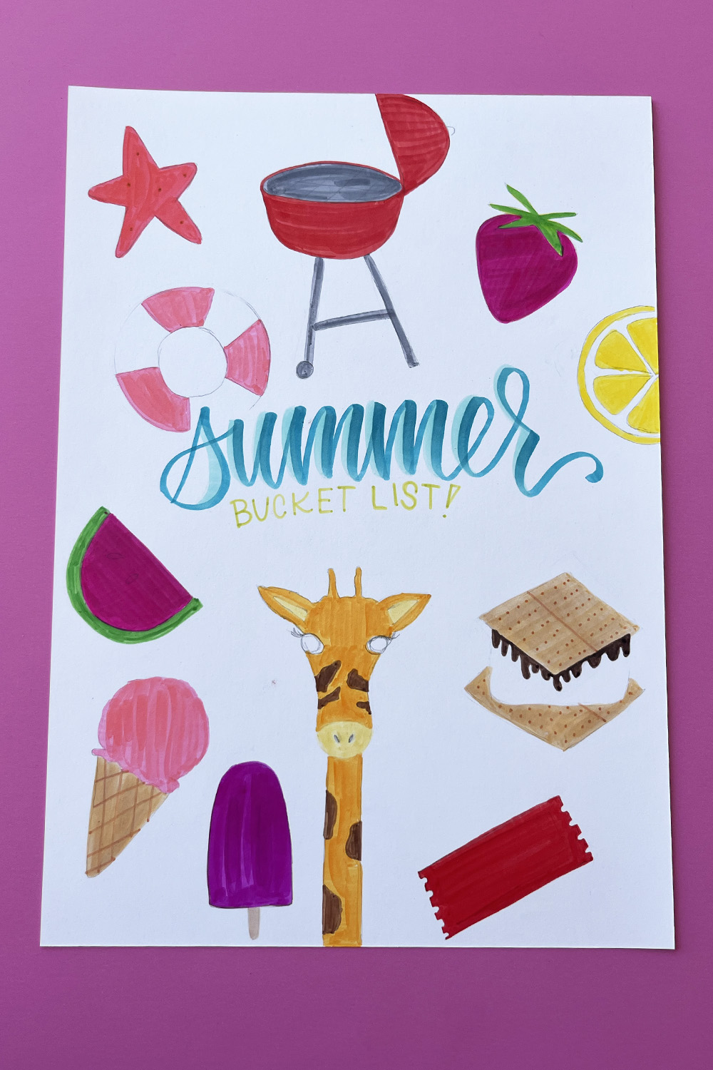 summer bucket list no names