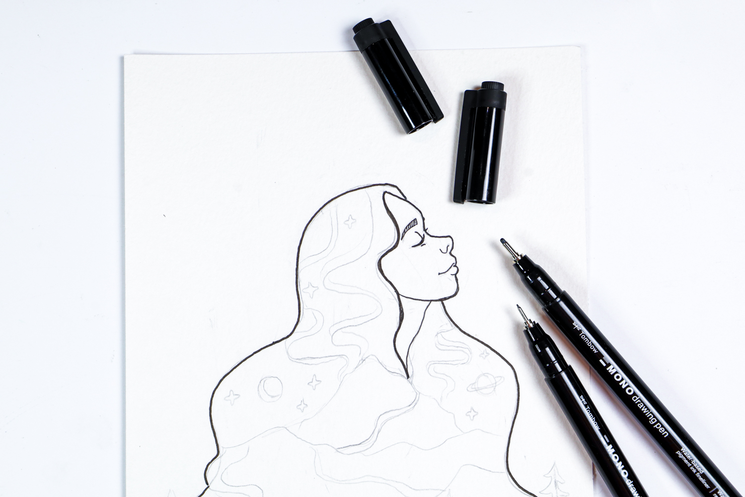 Book Cover Illustration using @tombowusa MONO Drawing Pens