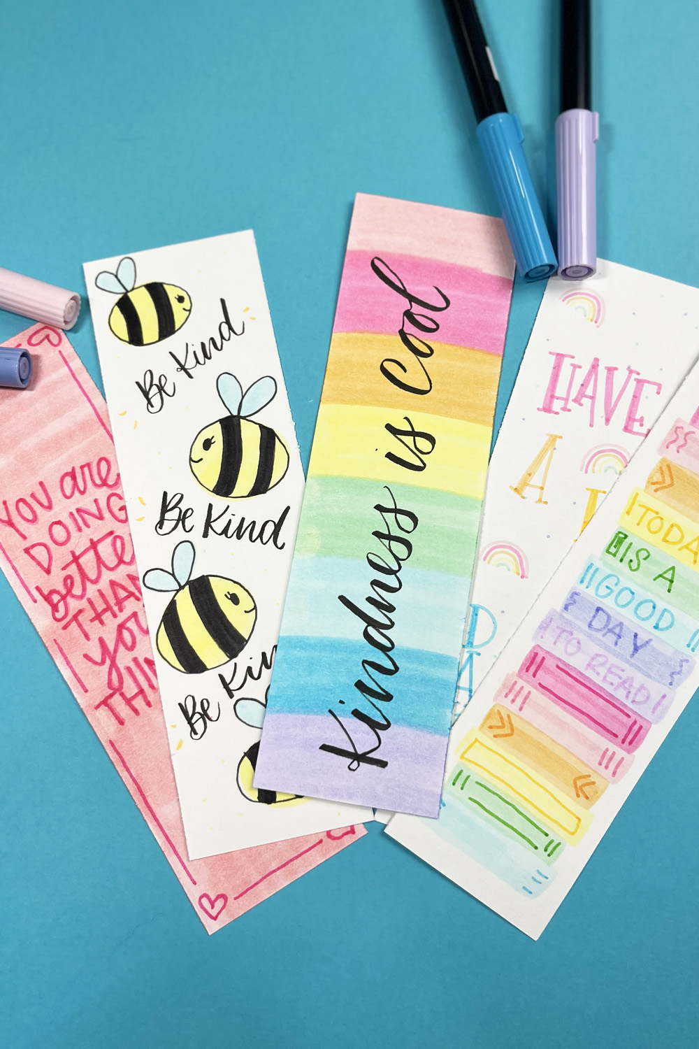 bookmarks with cute coloring and drawing on them