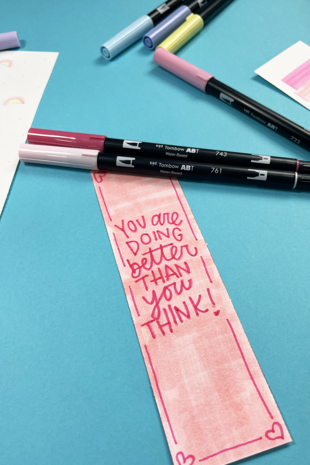 bookmarks with cute coloring and drawing on them