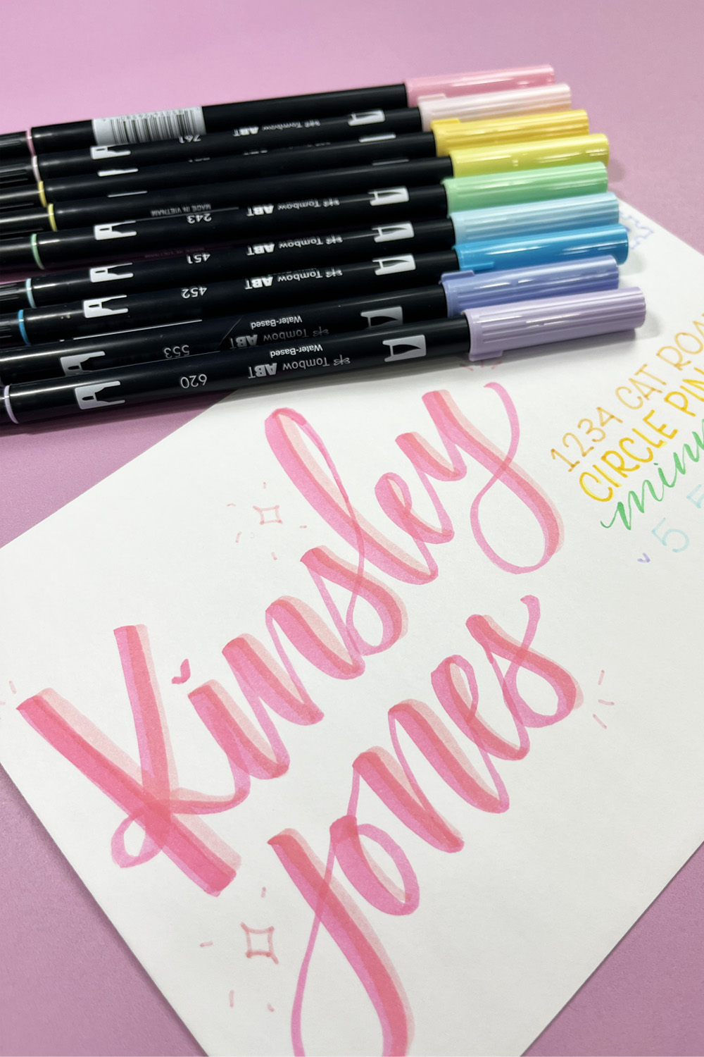 envelope with calligraphy name and address