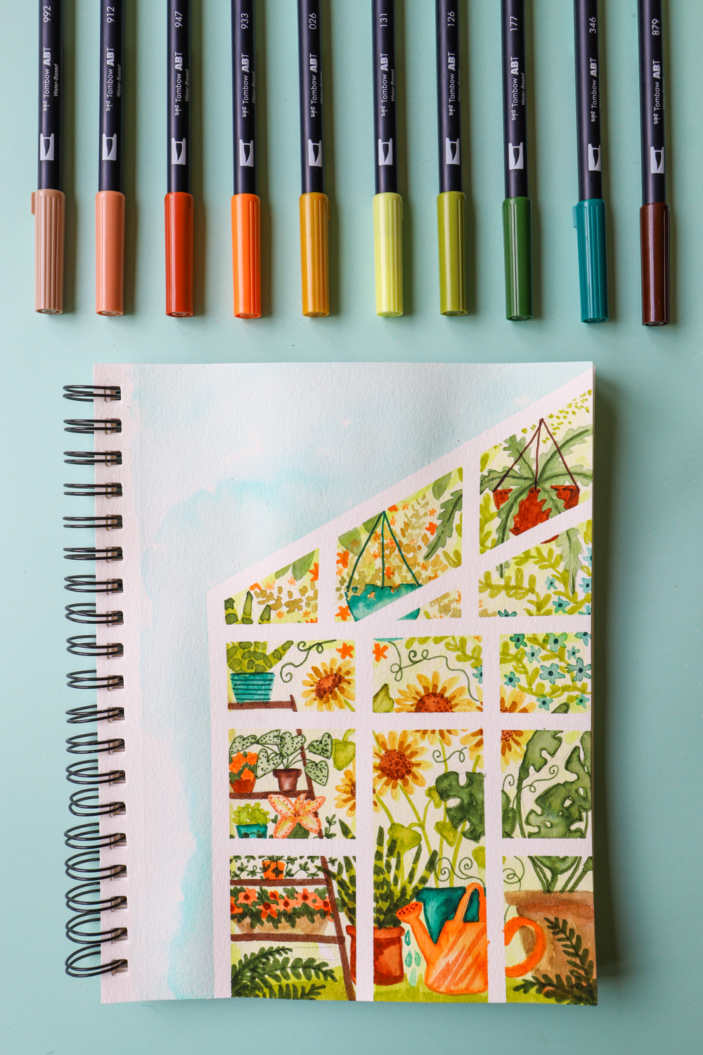 Learn how to Draw a Greenhouse using Dual Brush Pens following this tutorial by @studiokatie on the @tombowusa blog!
