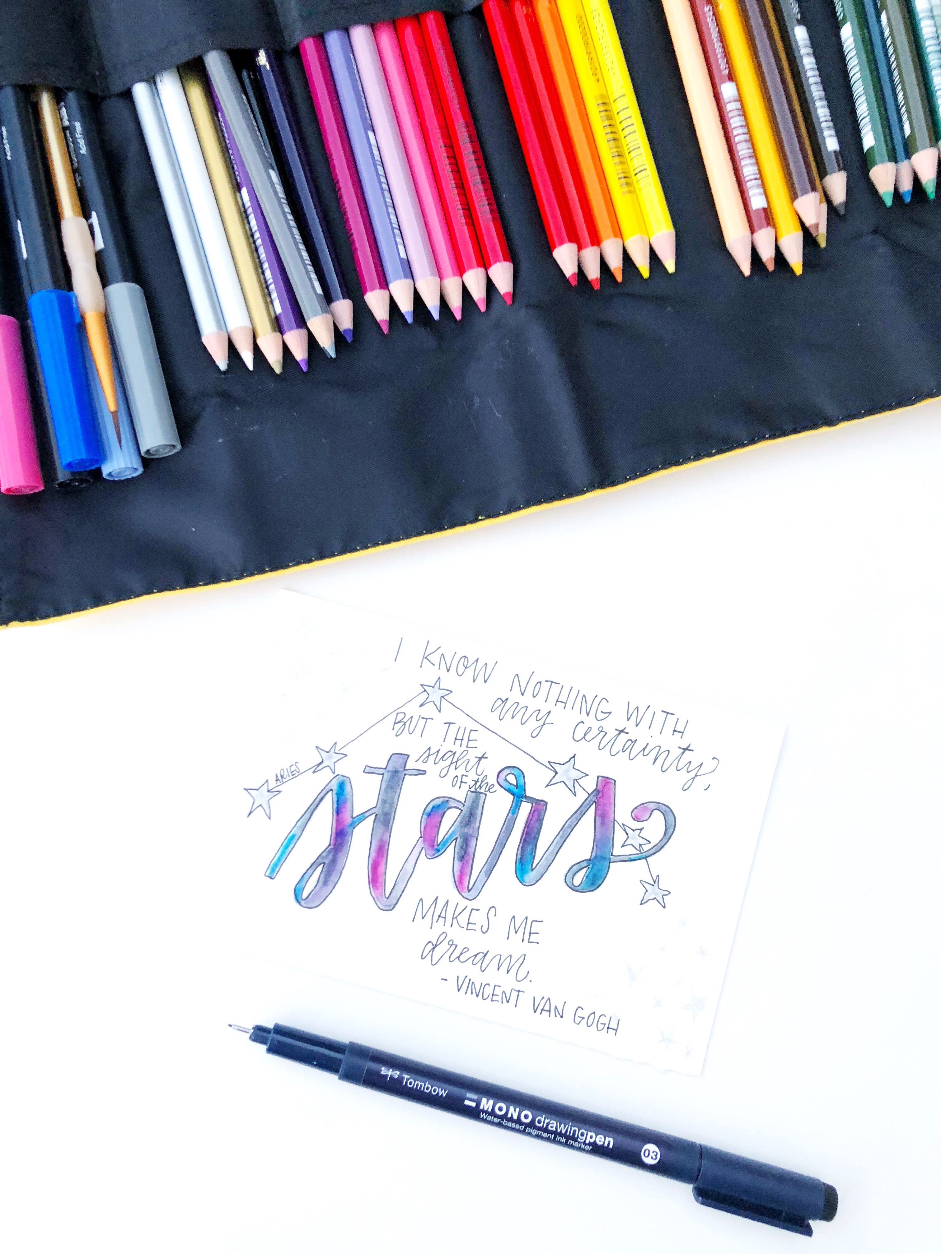 Lauren Fitzmaurice of Renmade Calligraphy shows you how to create a zodiac themed hand lettered quote in 5 easy steps.