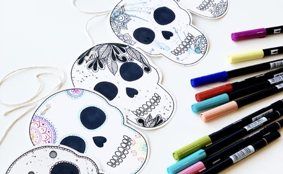 Learn how to create a Halloween Skull Banner with Adrienne from @studio80design!