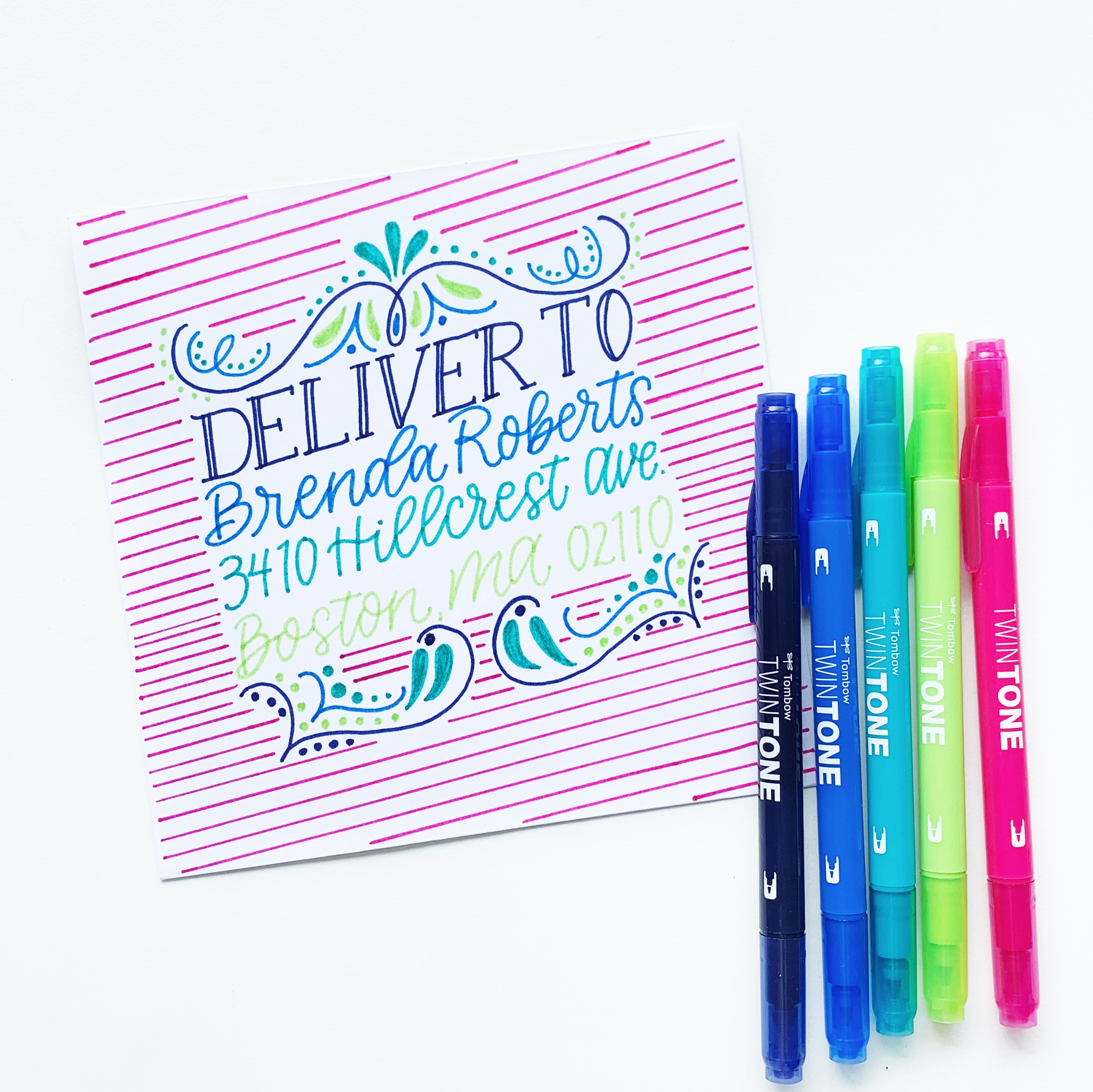 Happy Mail Projects—Learn three fun ways to address envelopes with Adrienne from Studio 80 Design!