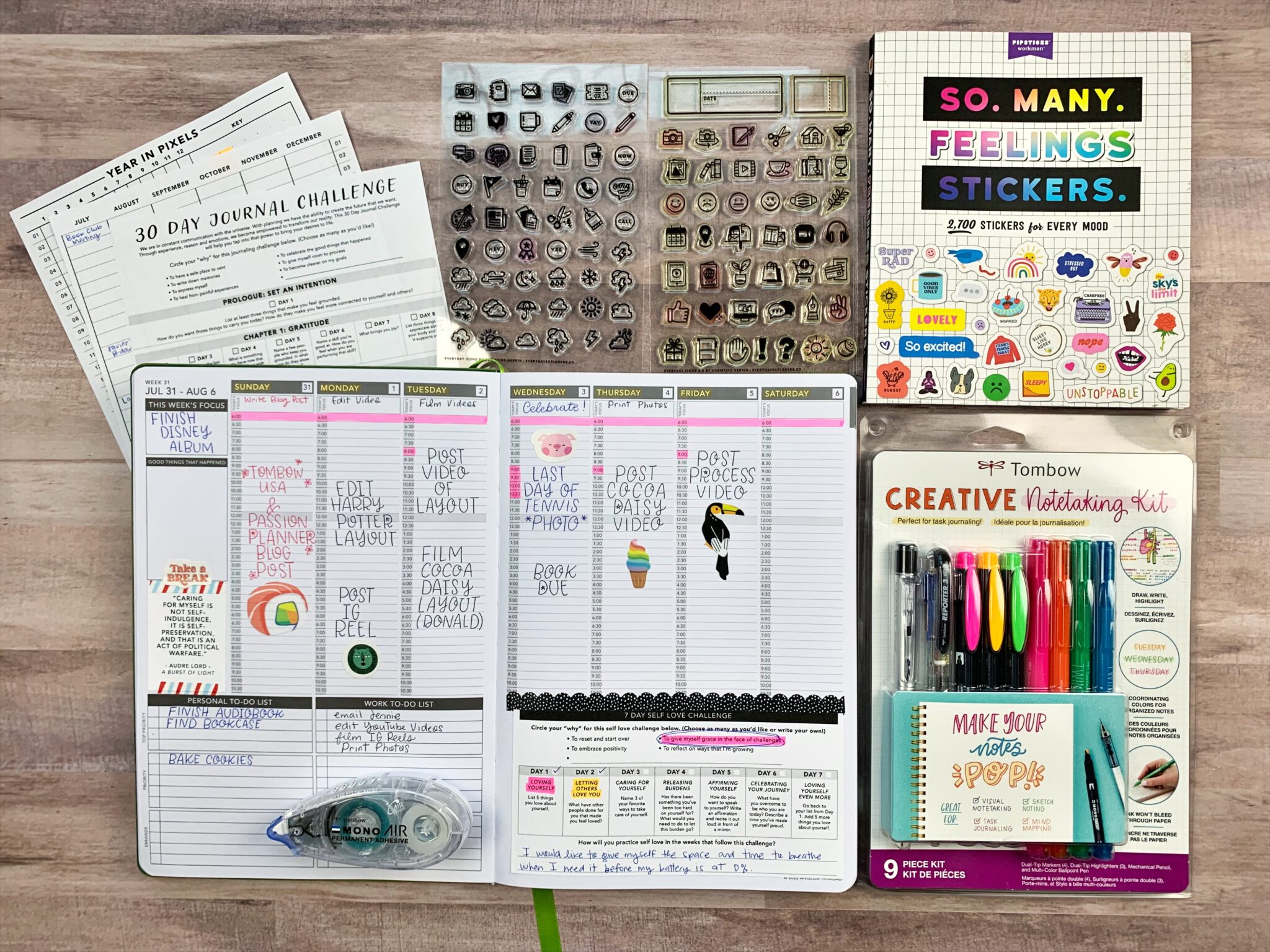 Five Passion Planner Printables To Use With The Creative Notetaking Kit