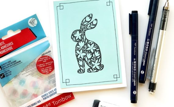 Learn how to craft a bunny floral card with Adrienne from @studio80design!