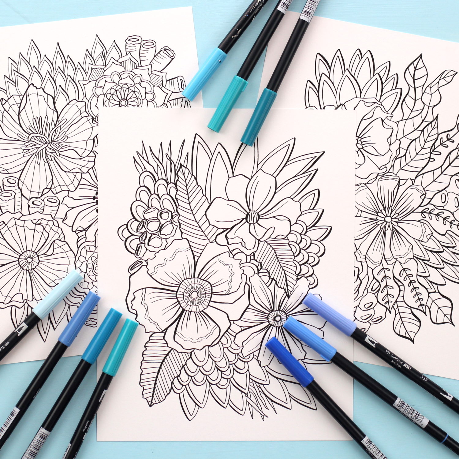 Free Coloring Worksheets for Relaxation - Tombow USA Blog