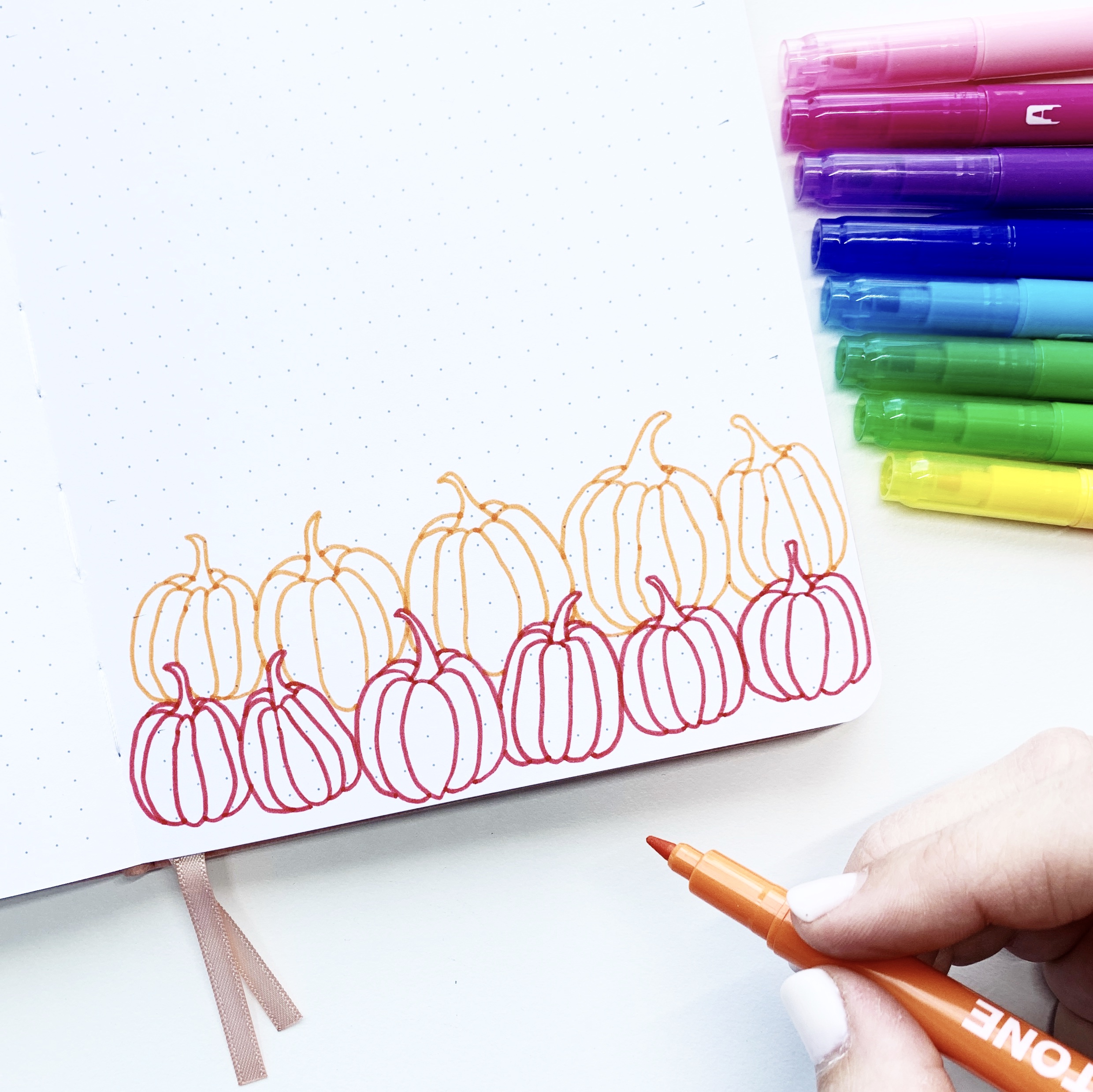 Learn how to create a Halloween Rainbow Pumpkin Pattern Page with Adrienne from @studio80design!