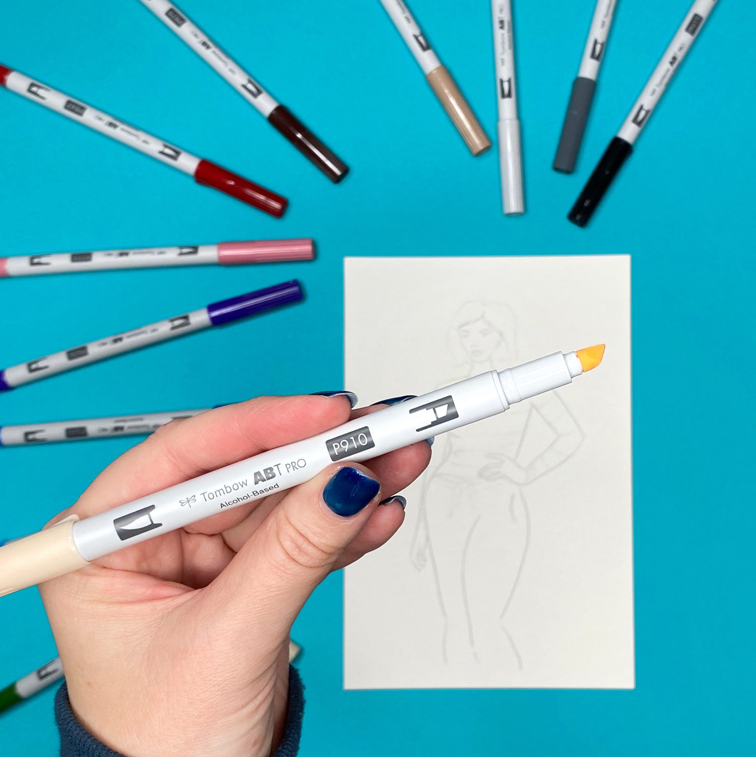 All About Tombow's ABT PRO Alcohol-Based Marker - The Art Dog Blog