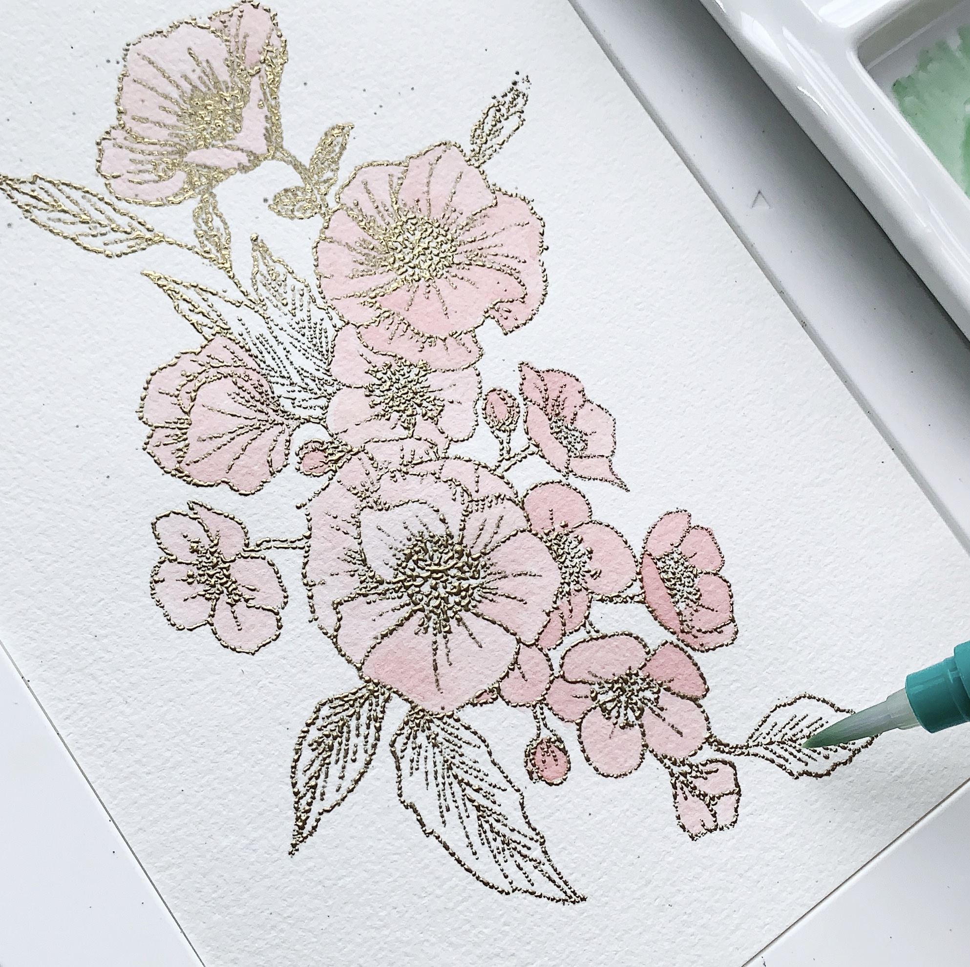 Learn how to embellish clear stamps with Adrienne from @studio80design!